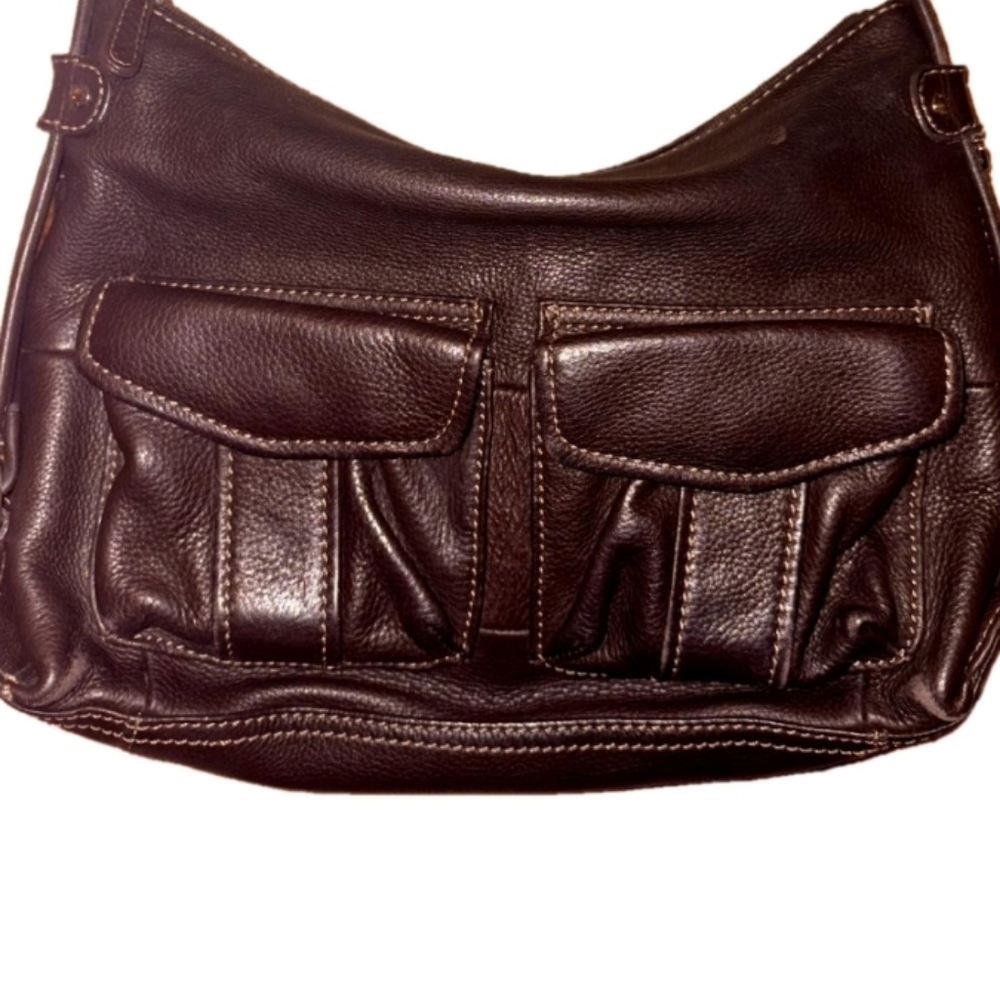 Fossil Elegant Brown Leather Shoulder Bag